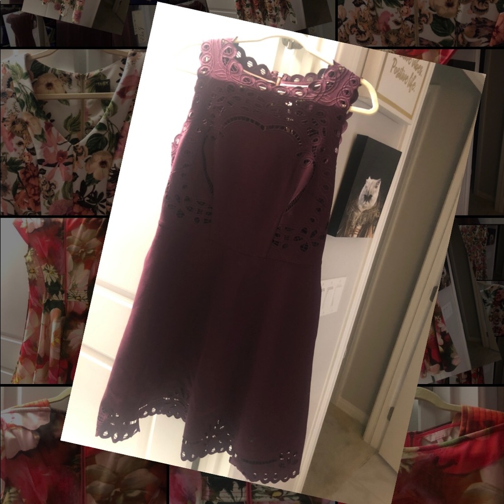 Ted Baker laser cut dress. Size 4=10. New